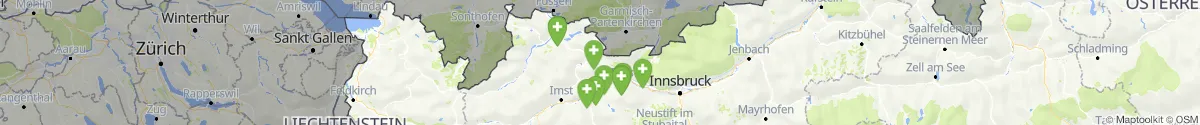 Map view for Pharmacies emergency services nearby Ehrwald (Reutte, Tirol)